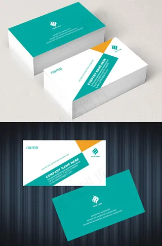 大气精致蓝色商业名片