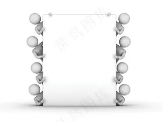 广告牌3d小人团队图片