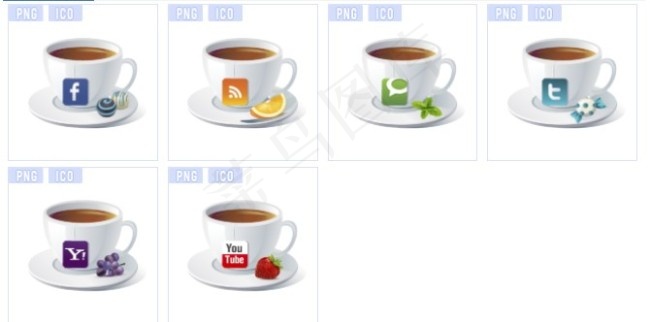 个性咖啡杯子图标下载