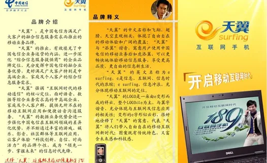 天翼189三折页广告图片