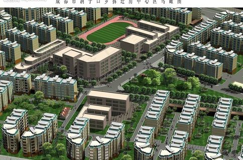 城市外景效果图图片