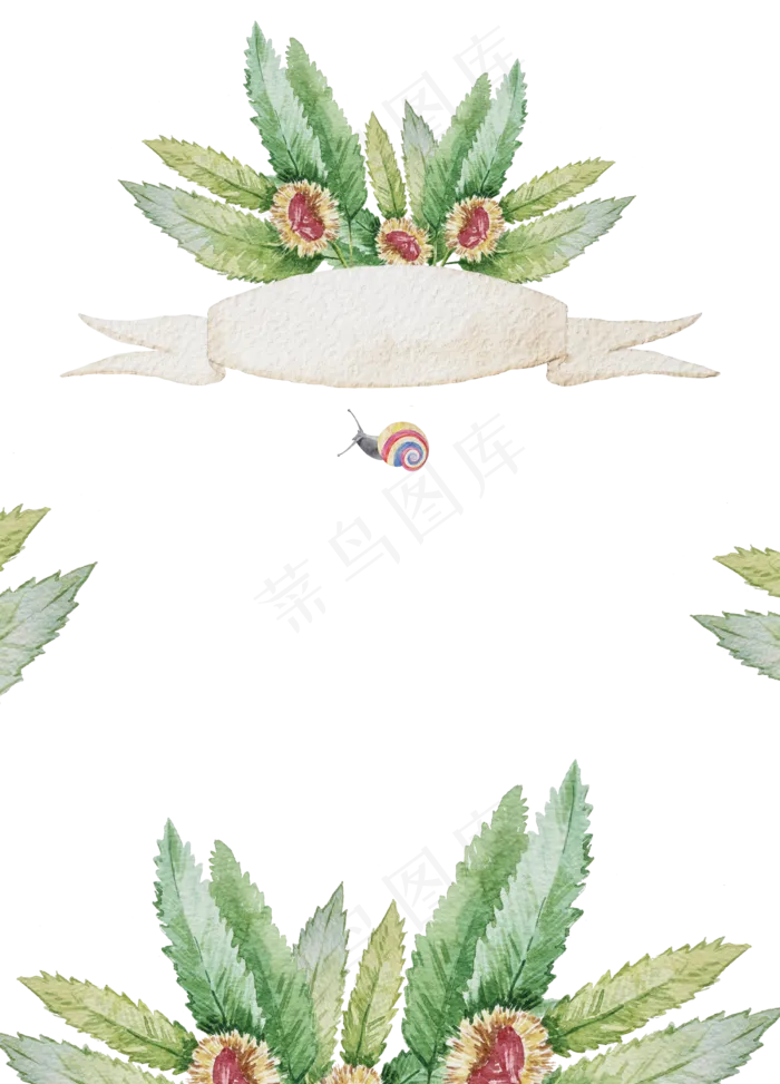 小清新森系北欧动物装饰画背景免扣素...