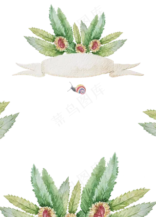 小清新森系北欧动物装饰画背景免扣素...