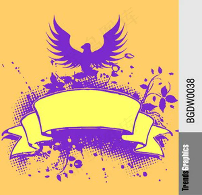 潮流条幅ai矢量模版下载