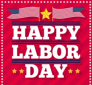 老式背景的劳动节横幅