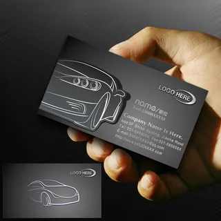 汽车服务行业名片PSD模板下载