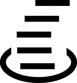 日本地图符号的火山口或孔的剪辑艺术