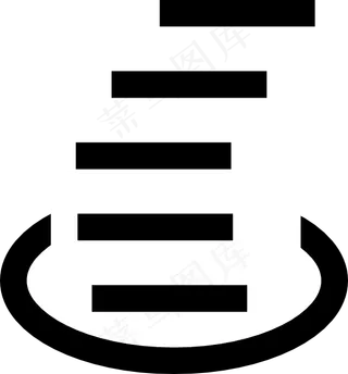 日本地图符号的火山口或孔的剪辑艺术