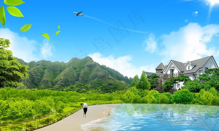 蓝天白云风景图片
