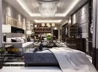 中式客厅效果图