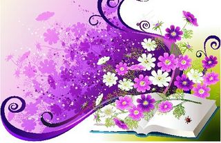 雏菊书本与花纹图案等创意矢量素材