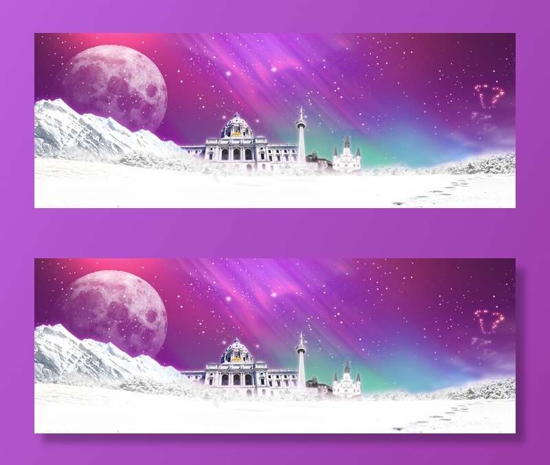 冬天雪景风景背景　