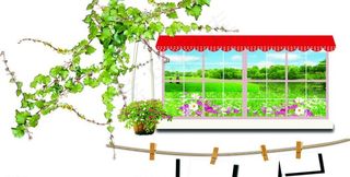 砖头照片墙图片