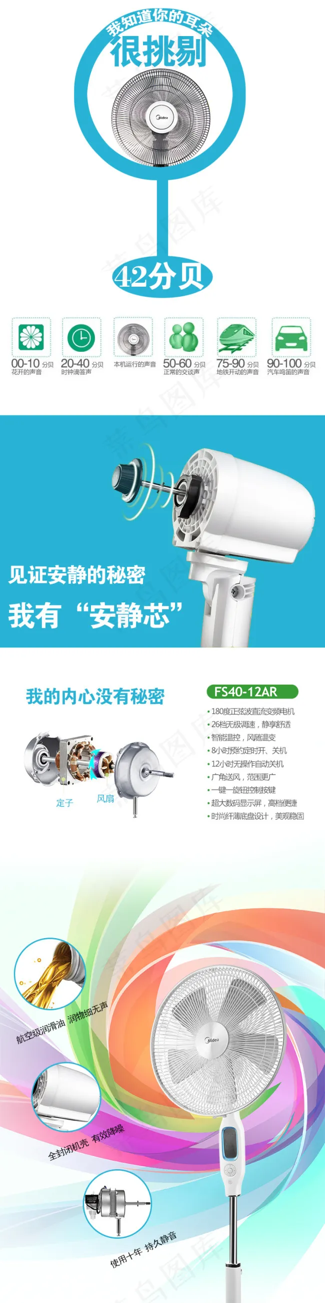 淘宝美的风扇详情psd下载psd模版下载