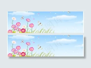 韩国春天风光矢量图02