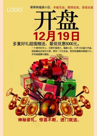 房地产 楼盘开盘海报图片