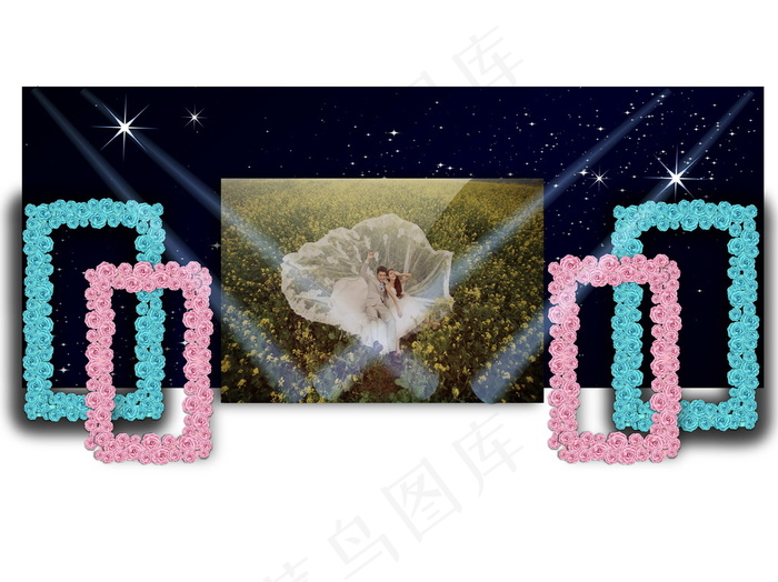 梦幻主题婚礼背景设计源文件ai矢量模版下载