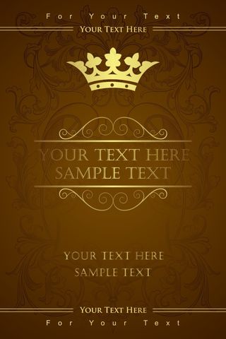 欧式底纹 皇冠素材