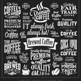 咖啡标签图片