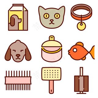 宠物手绘icon图标