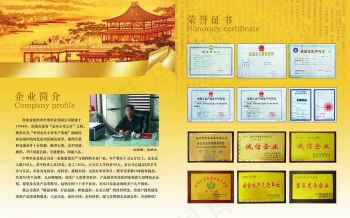 企业简介图片psd模版下载