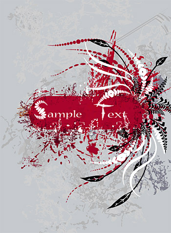 植物矢量素材怀旧的浪潮