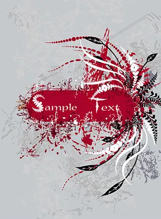 植物矢量素材怀旧的浪潮