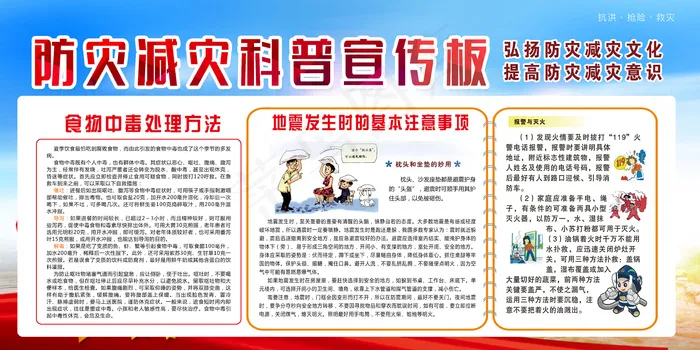 全国防灾减灾日展板设计(7087X3543(DPI:150))psd模版下载