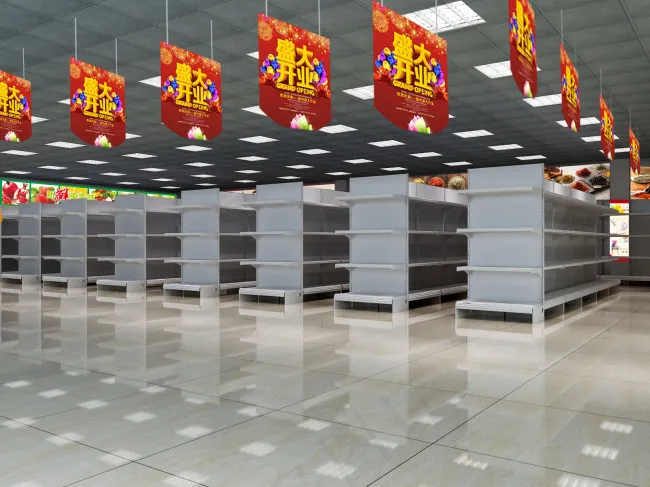 超市广告装饰效果图2（预览图图片仅...psd模版下载
