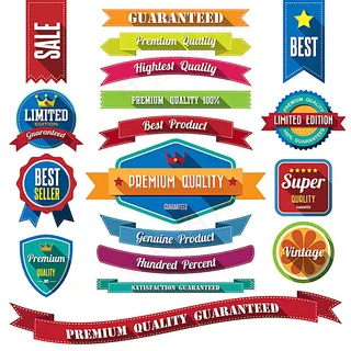 飘带标签设计素材