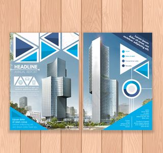 时尚大厦商务宣传单矢量素材_sccnn
