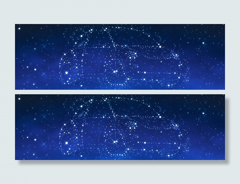 蓝色背景虚幻汽车汽车画册素材星星圆点图片