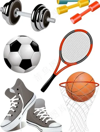运动器械矢量图图片