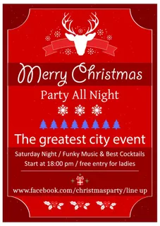 红色圣诞海报设计