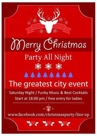 红色圣诞海报设计