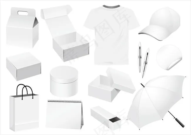 白色产品矢量素材