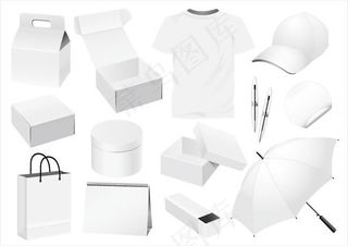 白色产品矢量素材