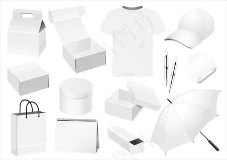 白色产品矢量素材 白色产品矢量素材