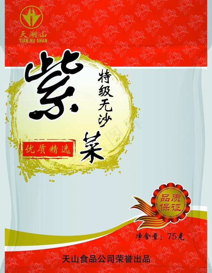 紫菜 包装 红色图片psd模版下载