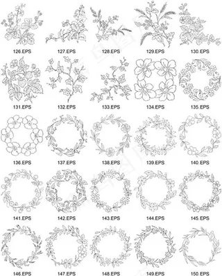 圆形花纹矢量素材