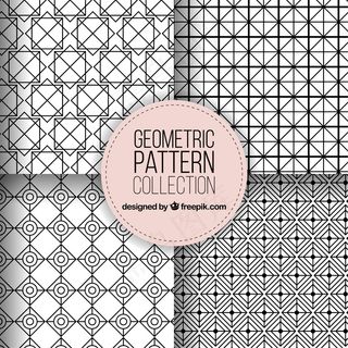 简洁黑白几何背景矢量元素素材