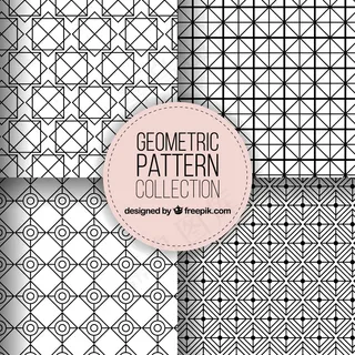 简洁黑白几何背景矢量元素素材