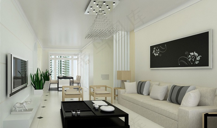 中式客厅装修设计效果图