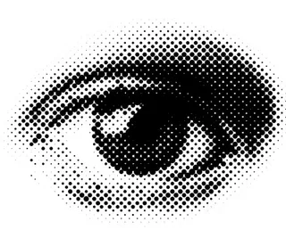 圆形网点的眼睛矢量素材