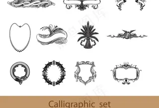 古典花纹欧式花纹花边框装饰元素图片