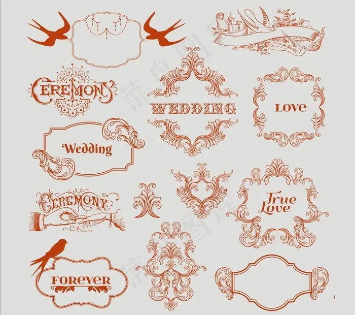 欧式花图片cdr矢量模版下载