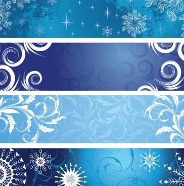 圣诞节矢量横幅的雪花