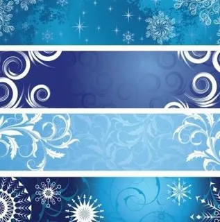 圣诞节矢量横幅的雪花