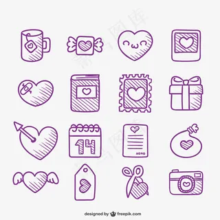 可爱的情人节涂鸦包