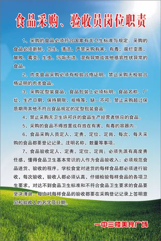 食品采购、验收员岗位职责